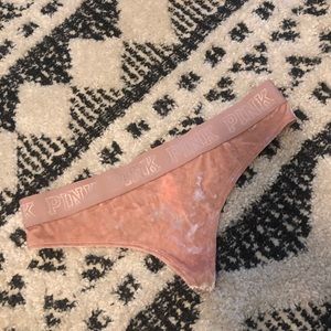 Pink velvet underwear
